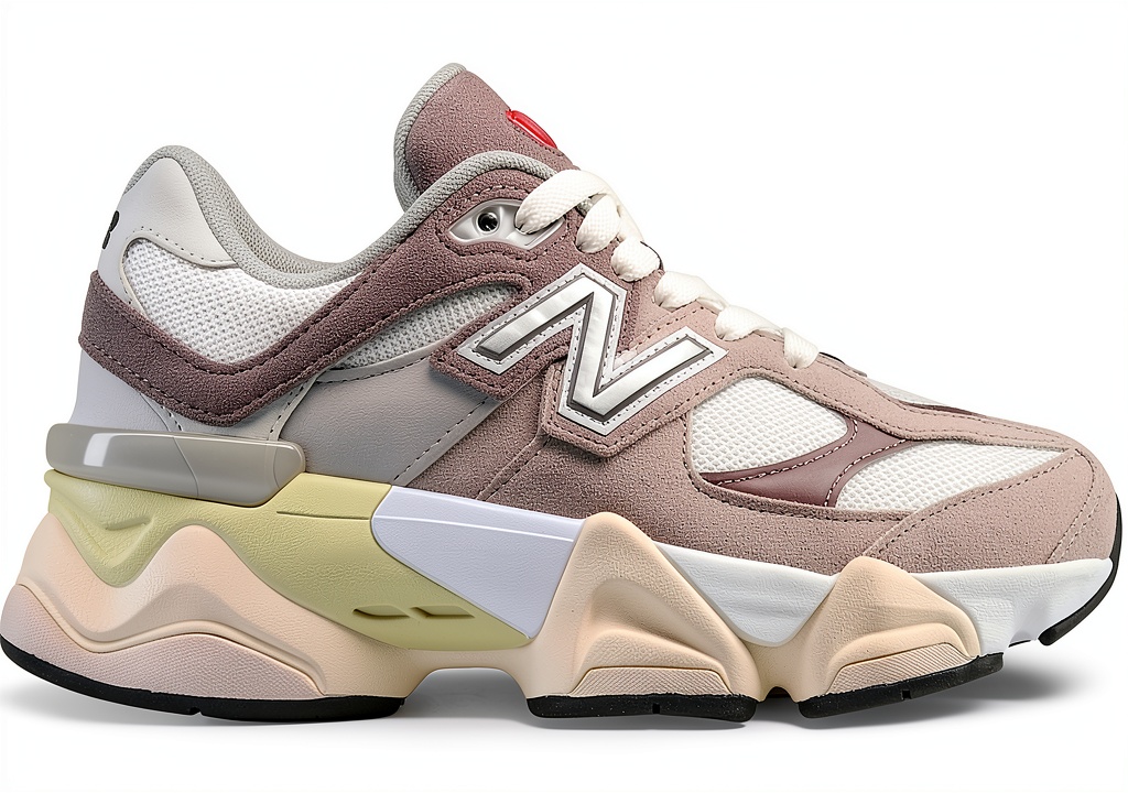 New Balance sneakers in Rain Cloud Grey color on a person walking