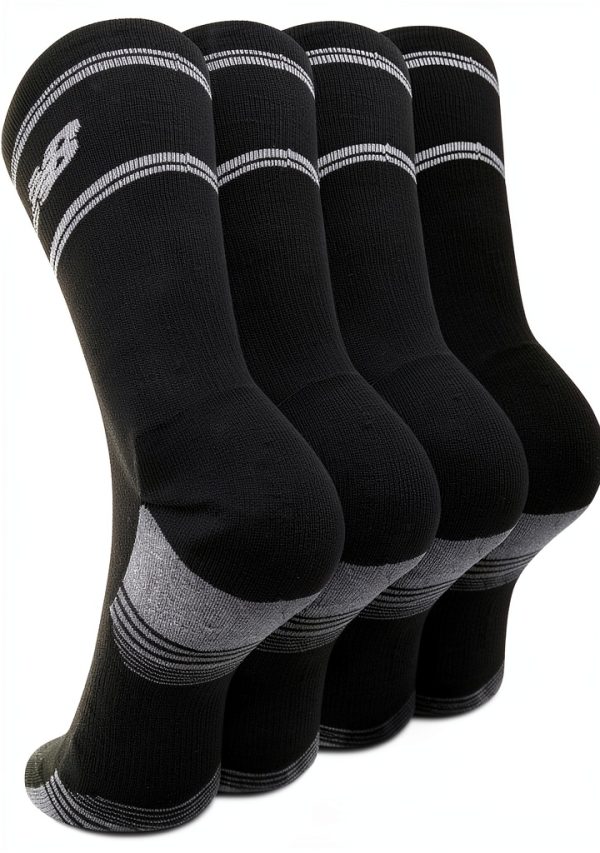 Black Socks 6 Pairs Medium Large X-Large Comfort Fit-1